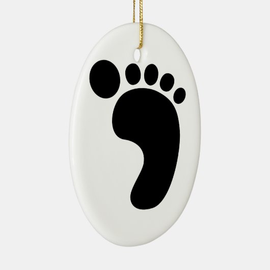 Bigfoot voetafdruk Sasquatch Keramisch Ornament (Rechts)