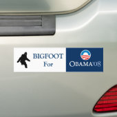 Bigfoot voor OBAMA Bumpersticker (Op auto)