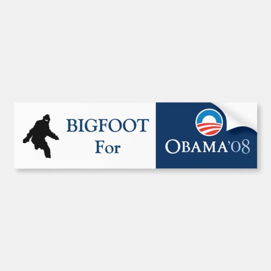 Bigfoot voor OBAMA Bumpersticker (Voorkant)