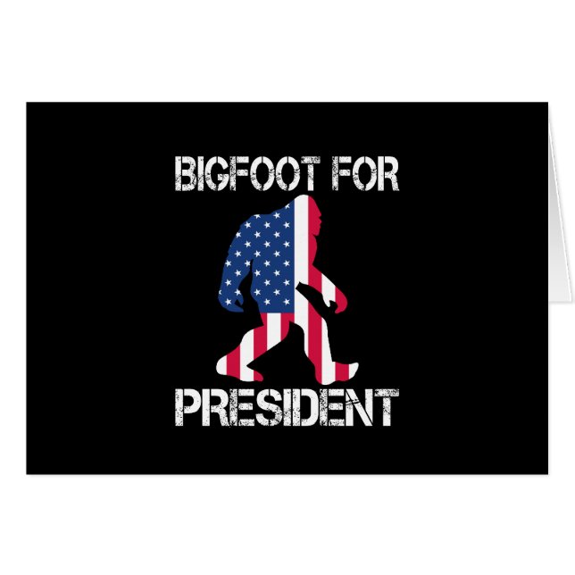 Bigfoot voor President Funny Bigfoot (Voorkant Horizontaal)