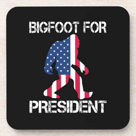Bigfoot voor President Funny Bigfoot Bier Onderzetter (Voorkant)