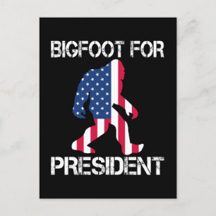 Bigfoot voor President Funny Bigfoot Feestdagenkaart
