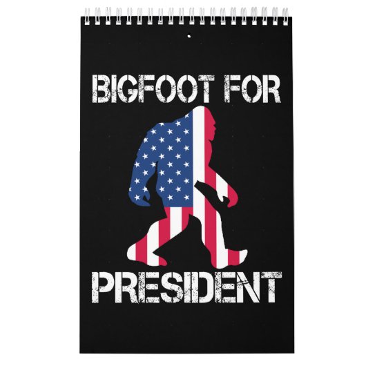 Bigfoot voor President Funny Bigfoot Kalender (Hoes)