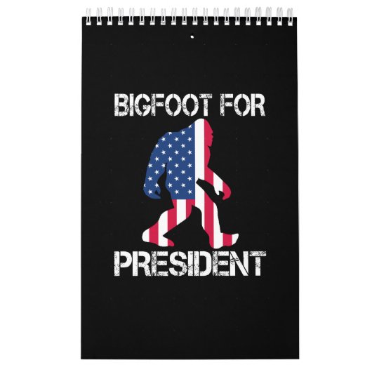 Bigfoot voor President Funny Bigfoot Kalender (Hoes)