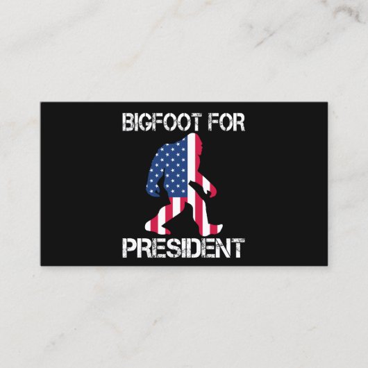 Bigfoot voor President Funny Bigfoot Klantenkaartje (Voorkant)