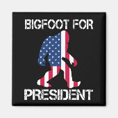 Bigfoot voor President Funny Bigfoot Magneet (Voorkant)