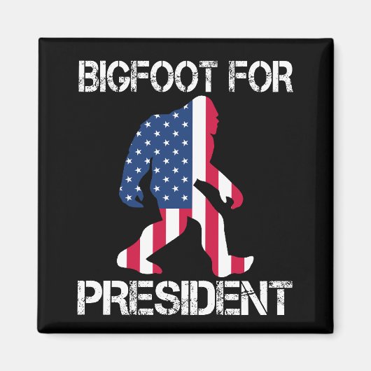 Bigfoot voor President Funny Bigfoot Magneet (Voorkant)