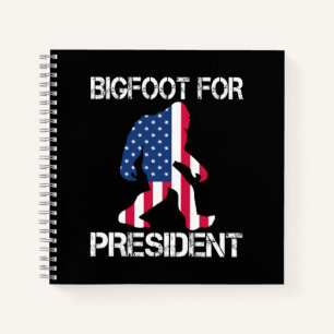 Bigfoot voor President Funny Bigfoot Notitieboek