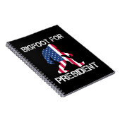 Bigfoot voor President Funny Bigfoot Notitieboek (Rechterzijde)