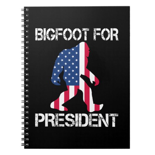Bigfoot voor President Funny Bigfoot Notitieboek (Voorkant)