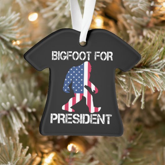 Bigfoot voor President Funny Bigfoot Ornament (Boom)
