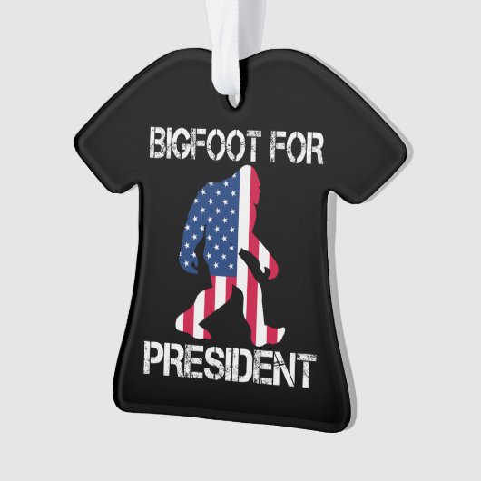 Bigfoot voor President Funny Bigfoot Ornament (voorkant)