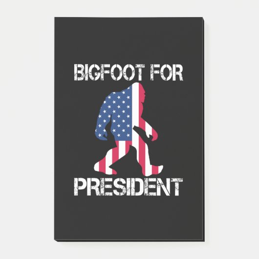 Bigfoot voor President Funny Bigfoot Post-it® Notes (Voorkant)
