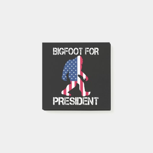 Bigfoot voor President Funny Bigfoot Post-it® Notes (Voorkant)
