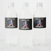 Bigfoot voor President Funny Bigfoot Waterfles Etiket (Flessen)