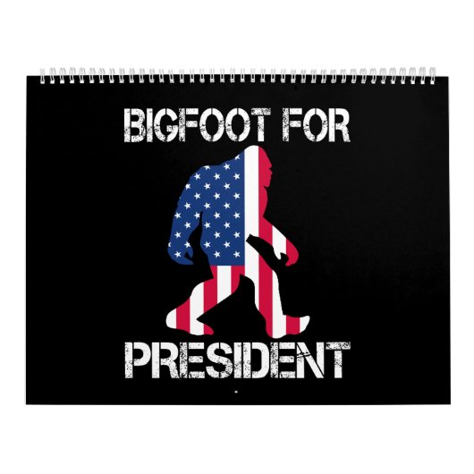 Bigfoot voor president Grappige Bigfoot Kalender (Hoes)