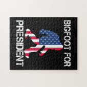 Bigfoot Voor President Grappige Bigfoot Legpuzzel (Horizontaal)