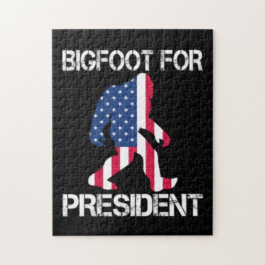 Bigfoot Voor President Grappige Bigfoot Legpuzzel (Verticaal)