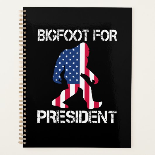 Bigfoot Voor President Grappige Bigfoot Planner (Voorkant)