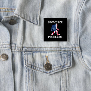 Bigfoot Voor President Grappige Bigfoot Vierkante Button 5,1 Cm