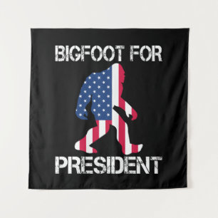 Bigfoot Voor President Grappige Bigfoot Wandkleed