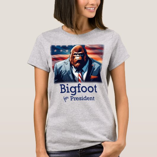 Bigfoot voor President T-shirt (Voorkant)