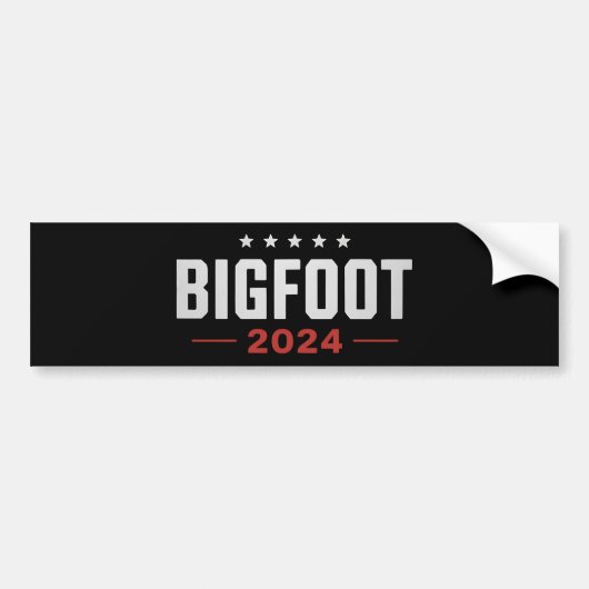 Bigfoot voor President USA Elections 2024 Bumpersticker (Voorkant)