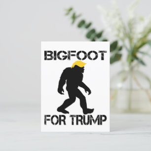 Bigfoot voor Trump 2024 verkiezingen Briefkaart