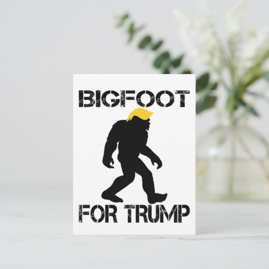 Bigfoot voor Trump 2024 verkiezingen Briefkaart (Staand voorkant)