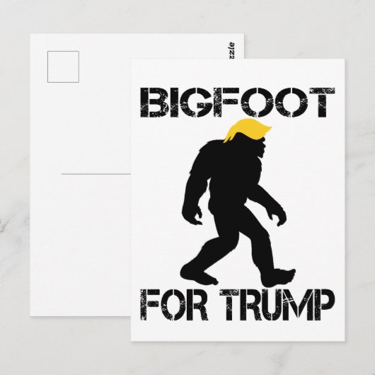 Bigfoot voor Trump 2024 verkiezingen Briefkaart (Voorkant / Achterkant)
