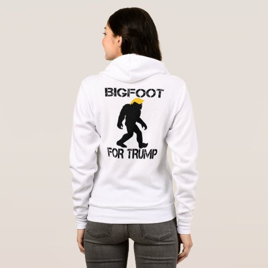 Bigfoot voor Trump 2024 verkiezingen Hoodie (Achterkant volledig)