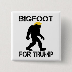 Bigfoot voor Trump 2024 verkiezingen Vierkante Button 5,1 Cm