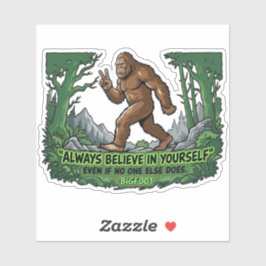 Bigfoot Vredesteken Geloof In Jezelf Motivatie Sticker