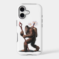 Bigfoot-Vuurwerk 4 juli Amerikaanse vlag Sasquatch