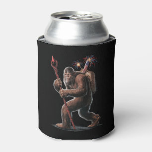 Bigfoot-Vuurwerk 4 juli Amerikaanse vlag Sasquatch Blikjeskoeler