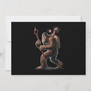 Bigfoot-Vuurwerk 4 juli Amerikaanse vlag Sasquatch Kaart