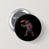 Bigfoot vuurwerk 4 juli Mannen Sasquatch Americ Ronde Button 5,7 Cm (Voorkant /achterkant)