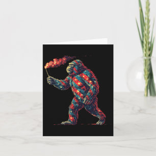 Bigfoot-Vuurwerk 4 juli mannen Sasquatch Amerika Kaart