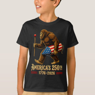 Bigfoot-vuurwerk 4 juli patriottische sasquatch t-shirt