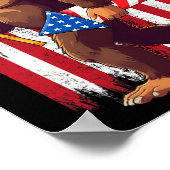 Bigfoot vuurwerk 4 juli Sasquatch American U Poster (Hoek)