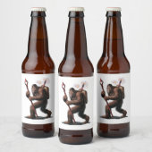 Bigfoot Vuurwerk 4 juli Vlag Sasquatch Bier Etiket (Flessen)