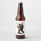 Bigfoot Vuurwerk 4 juli Vlag Sasquatch Bier Etiket (Voorkant)