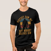 Bigfoot waarneming grap-Sasquatch Believer Tri-Blend Shirt (Voorkant)
