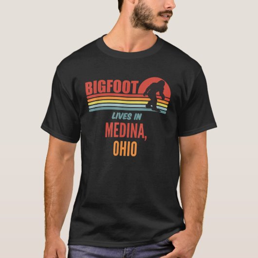 Bigfoot-waarneming in Medina Ohio T-shirt (Voorkant)