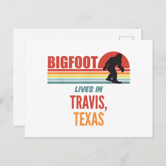 Bigfoot waarneming in Travis Texas Briefkaart (Voorkant / Achterkant)