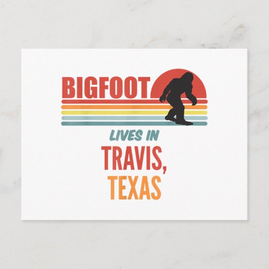 Bigfoot Waarneming In Travis Texas Feestdagenkaart (Voorkant)
