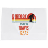 Bigfoot Waarneming In Travis Texas Groot Cadeauzakje (Achterkant)