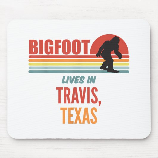 Bigfoot Waarneming In Travis Texas Muismat (Voorkant)