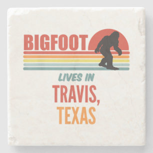Bigfoot Waarneming In Travis Texas Stenen Onderzetter