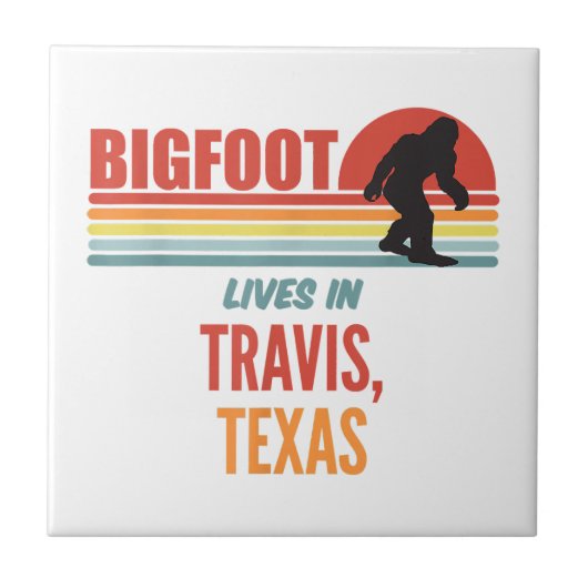 Bigfoot Waarneming In Travis Texas Tegeltje (Voorkant)